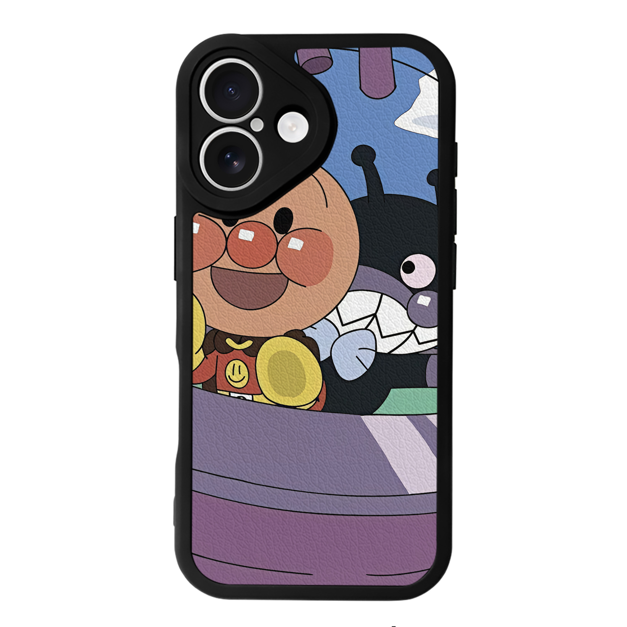 （画像用） アンパンマン Anpanman 【iPhone 16シリーズ対応】シリコンスマホケース（レザー調） 材質：シリコン